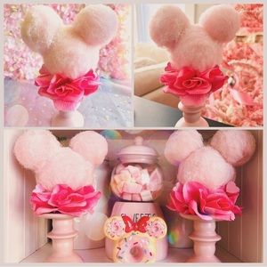 😍💖💗🎀✨ Mickey pink cotton candy ears Valentine cotton candy Disney handmade